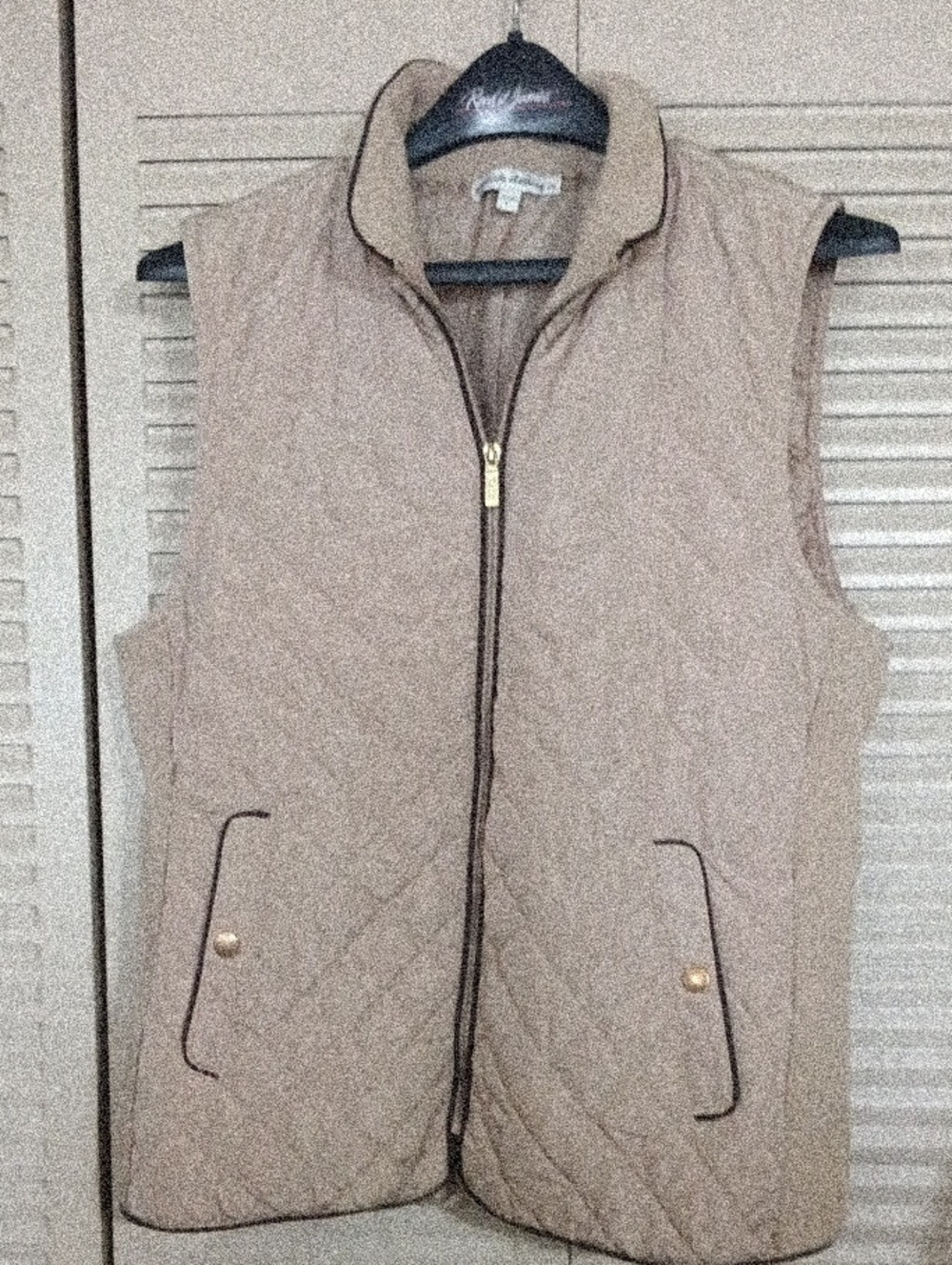 Quilted Telluride Clothing co. Sleeveless Jacket Vest - Taupe
